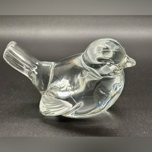 Vintage Bird Paperweight Figurine Crystal